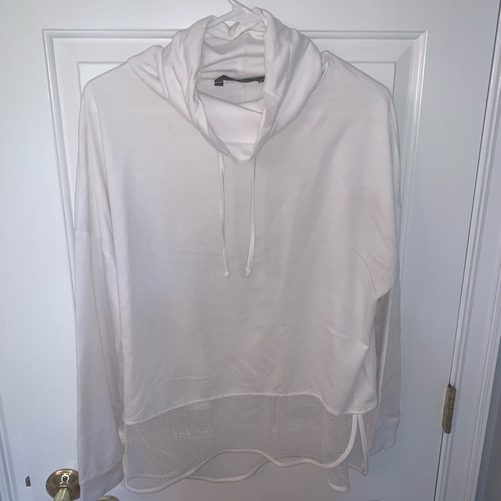 White Pull Over With Mesh Bottom - image 1